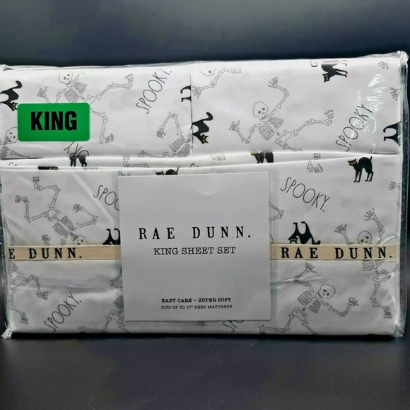 Rae Dunn Halloween Spooky King Sheets 